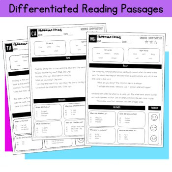 Phonics Review Digraphs & Blends Assessment Worksheets & Games 2nd 3rd Grade, image 2