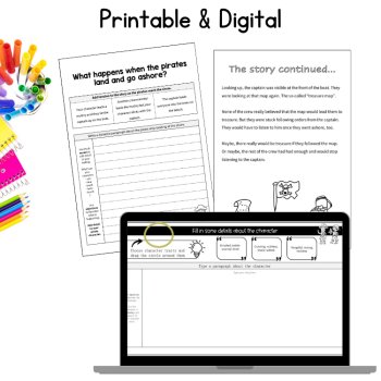 Fictional Narrative Story Writing Paper with Prompts & Template 5th 6th Grade, image 4
