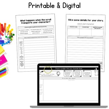 Imaginative Narrative Fantasy Writing Fictional Organizer Story Writing Template, image 4