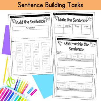 Roll & Build Grammatically Correct Sentences Colourful Semantics Color Coded, image 3