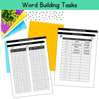 Morphology Etymology Word Study 5th 6th Grade Prefix Suffix Roots Worksheet Task, image 2