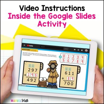 3 Digit Addition with Regrouping #9 - Google Slides - Higher Order Thinking, image 2