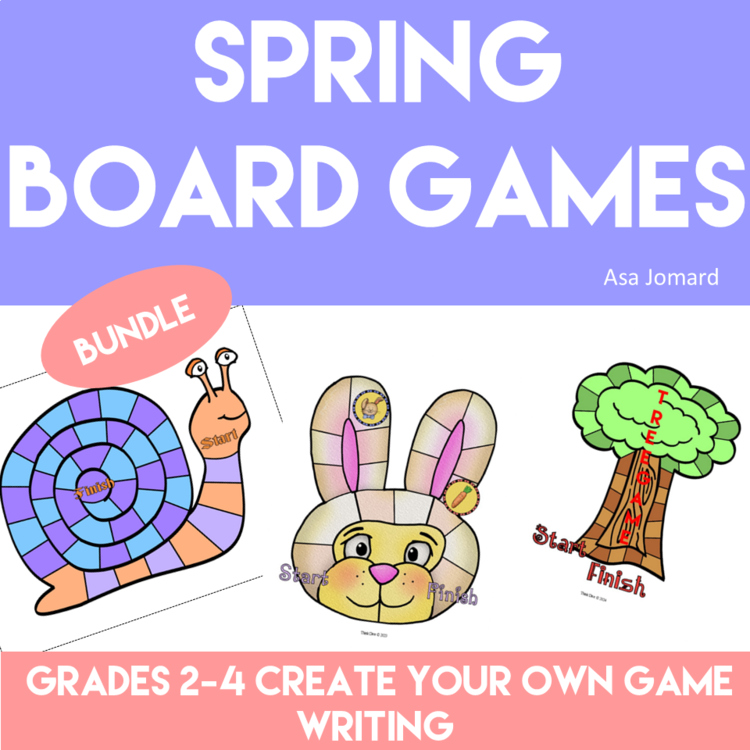 Fun Spring Activities Bundle | Create Your Own Board Game Projects