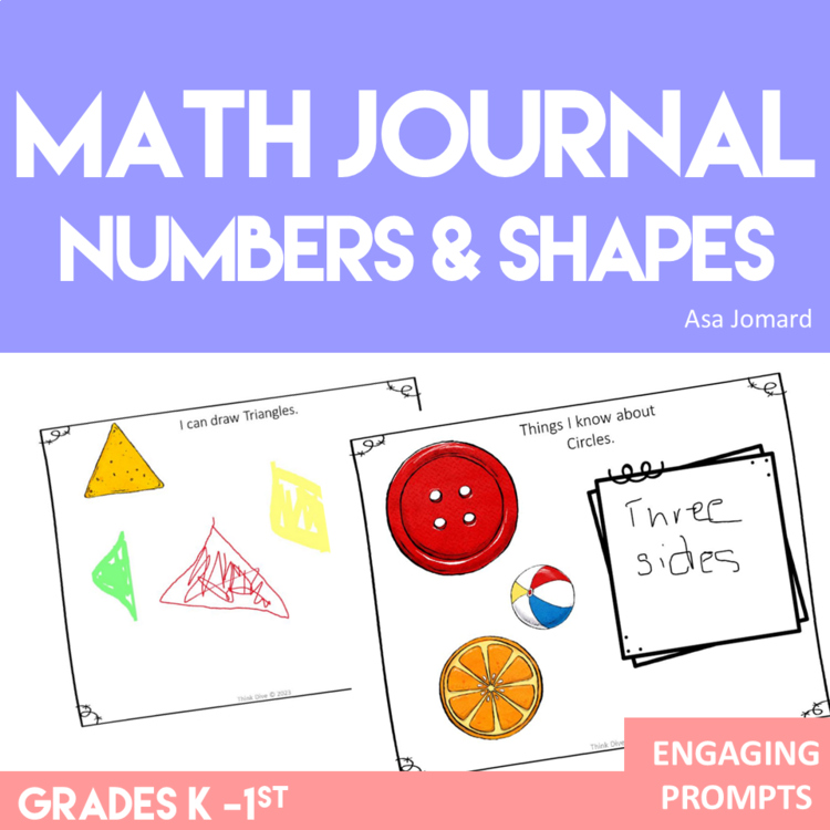 Math Journal: Explore Numbers & Shapes | Number Sense & Geometry Prompts