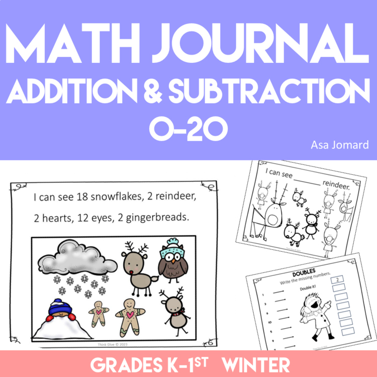 Engaging Winter Math Journal Prompts | Explore Numbers 0 - 20