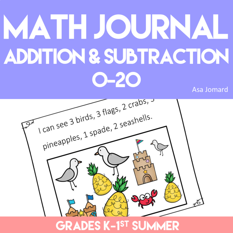 Engaging Summer Math Journal Prompts | Explore Numbers 0 - 20