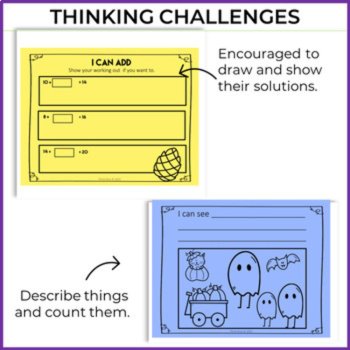 Engaging Fall and Halloween Math Journal Prompts | Explore Numbers 0 - 20, image 3