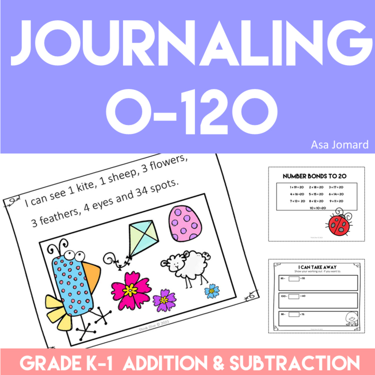 Engaging Spring Math Journal Prompts | Explore Numbers 0-120