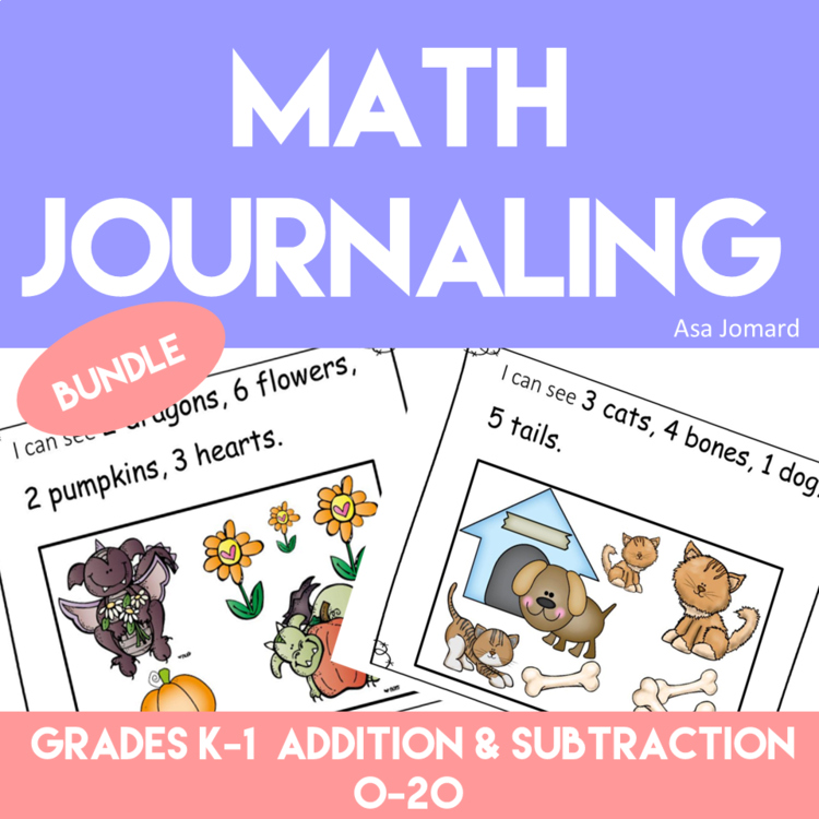 Engaging Math Journal Prompts Bundle | Explore Numbers 0 - 20