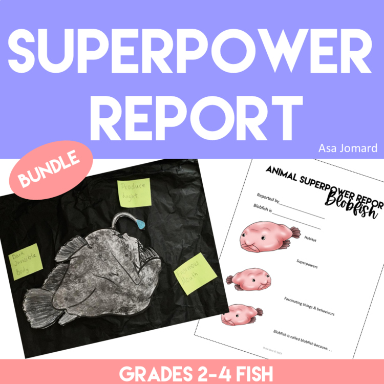 Engaging Fish Activities Bundle | Write an Animal Superpower Report