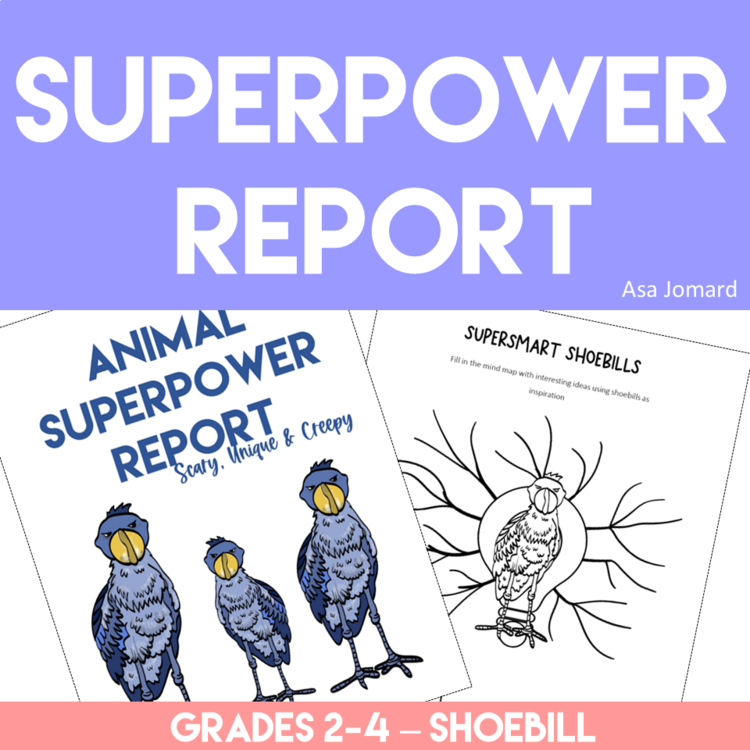 Inspiring Shoebills Activities | Write a Superpower Report