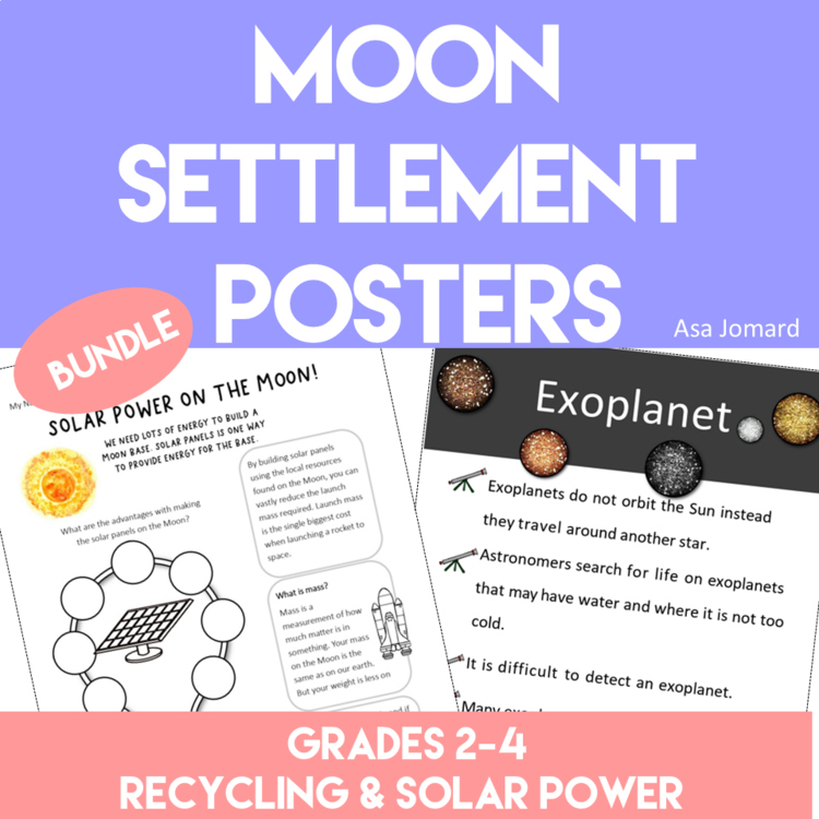 Explore Space and Recycling Activities Bundle with Inspiring Space Posters