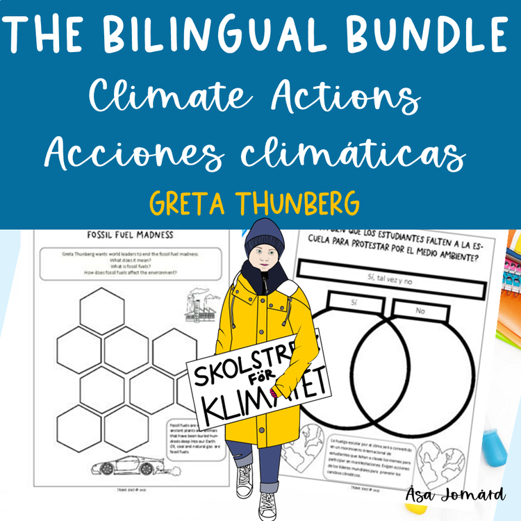 The Bilingual Bundle English & Spanish  | Climate Action | Greta Thunberg