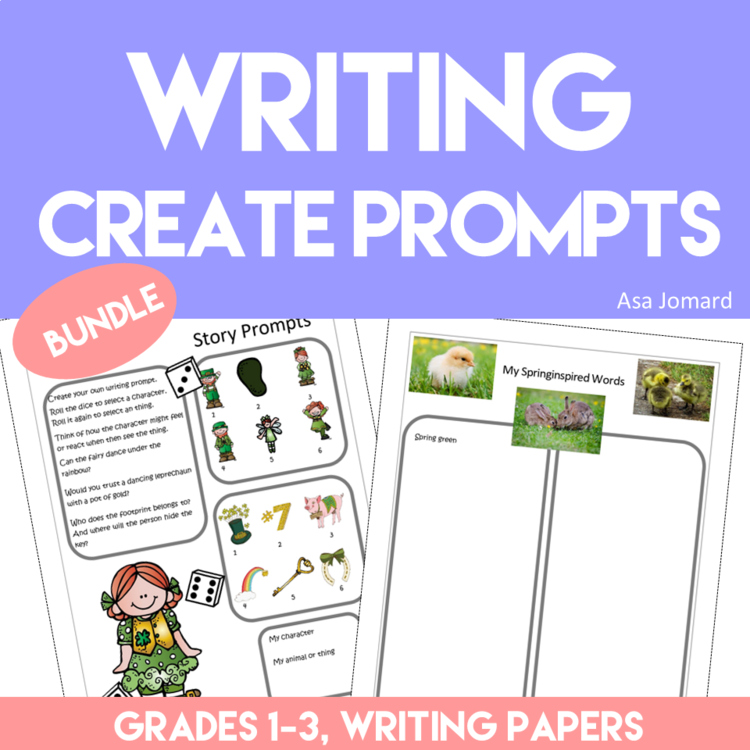 Create Your Own Writing Prompts Game  | Bundle | Creative Writing & Thinking