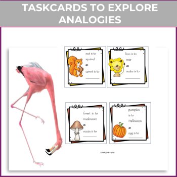 Engaging Analogies Nature Theme Task Cards, image 2