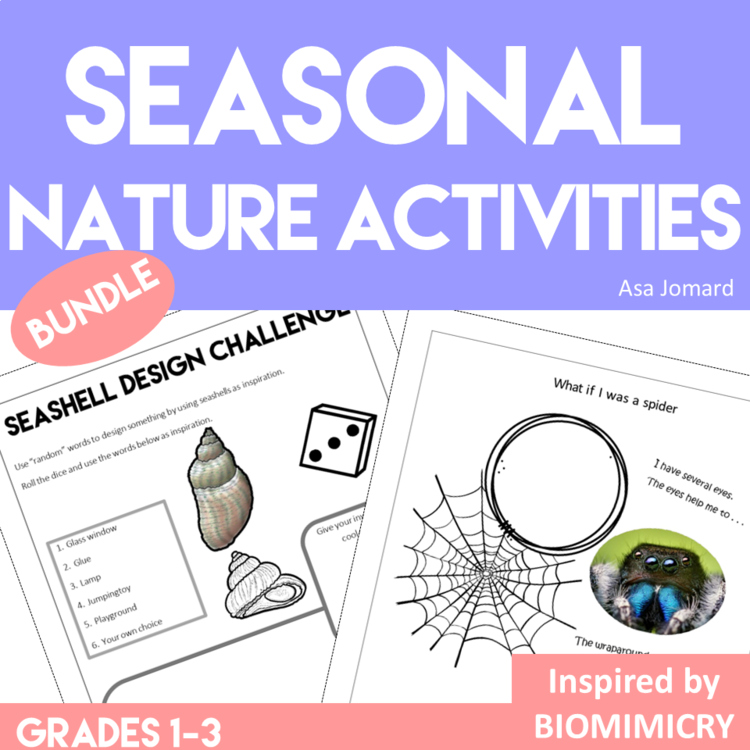 Inspiring Seasonal Nature Activities Bundle | Engaging Biomimicry Challenges