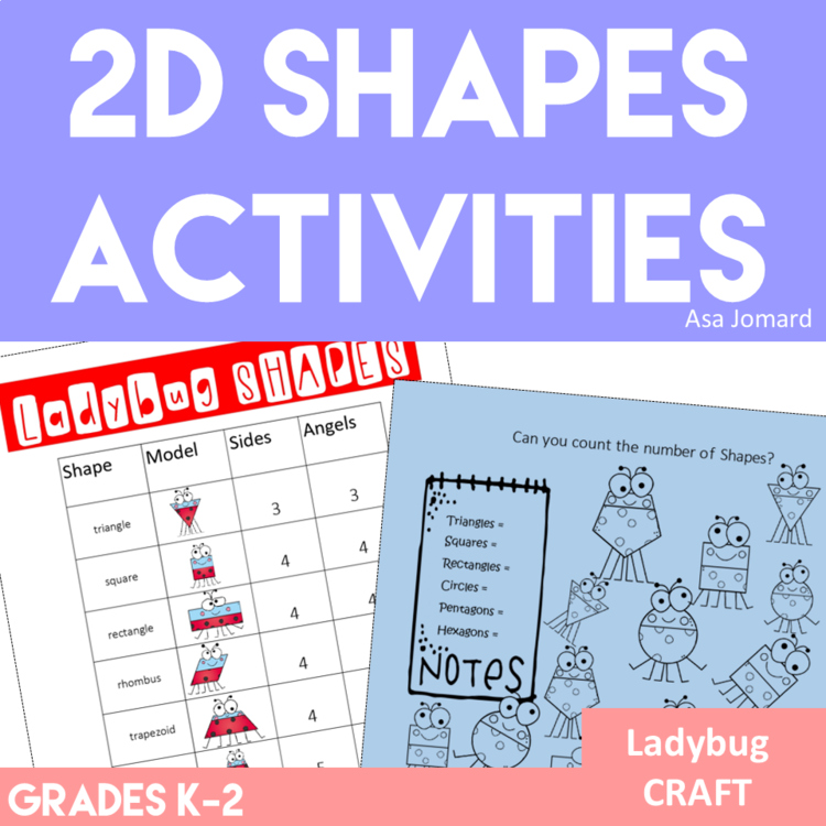 Engaging 2D Shapes Activities | Fun Ladybug Theme with Craft