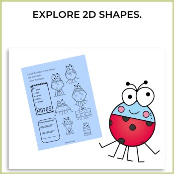 Engaging 2D Shapes Activities | Fun Ladybug Theme with Craft, image 2