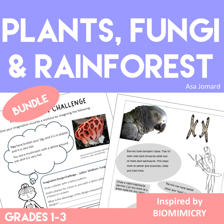 Unique Plant Fungi Rainforest Activities Bundle | Exciting Biomimicry Adventures