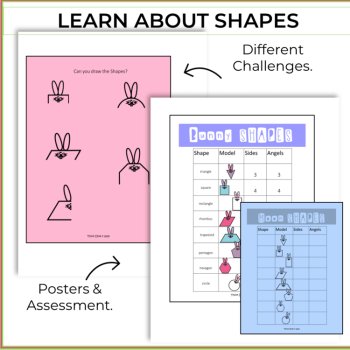 Engaging 2D Shapes Worksheets with Activities | Fun Math for Spring and Easter, image 3