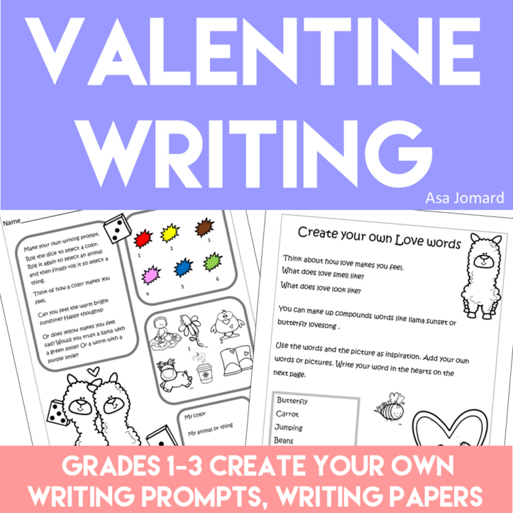 Create Your Own Writing Prompts Game  |  Valentine's Day | Creative Writing