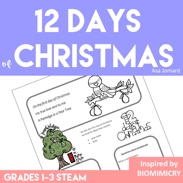 12 Days of Christmas STEAM Challenge |  Endangered Animals Biomimicry Design