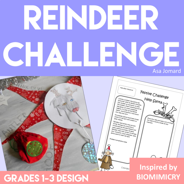 Festive Christmas Reindeer Challenge | PBL STEAM Biomimicry Design