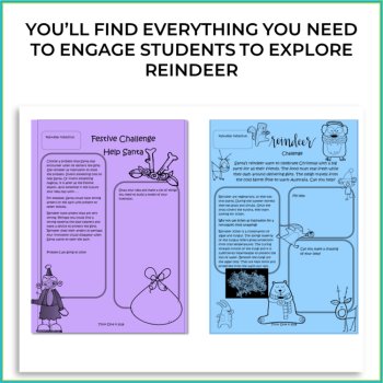 Festive Christmas Reindeer Challenge | PBL STEAM Biomimicry Design, image 2