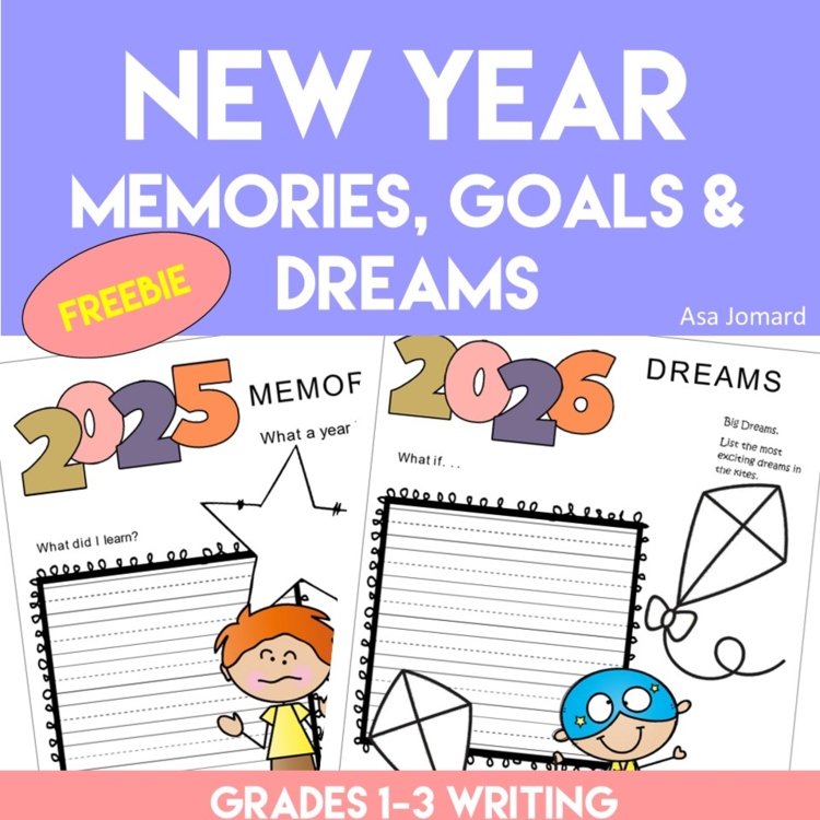 New Year Writing Activities  FREEBIE | Memories Goals Dreams