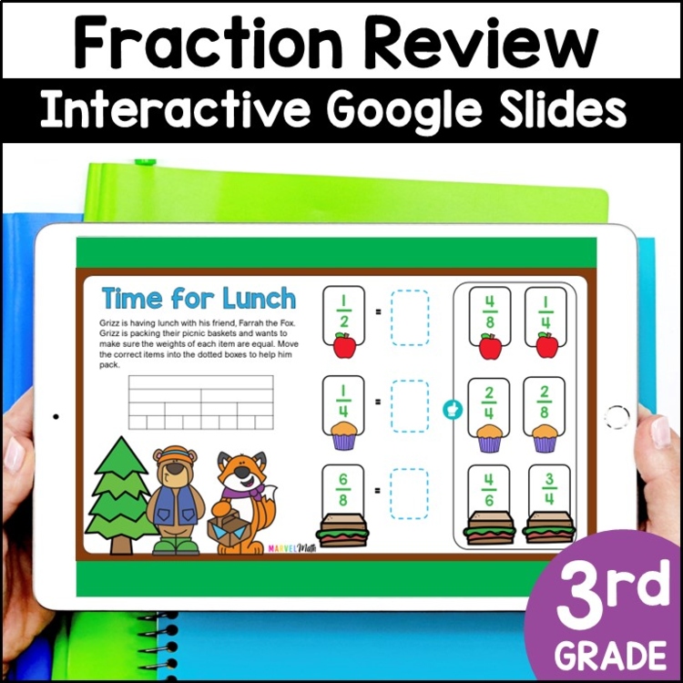 Fractions STAAR Review 3rd Grade - TEKS 3.3A, 3.3B, 3.3D, 3.3E, 3.3F, 3.3G, 3.3H