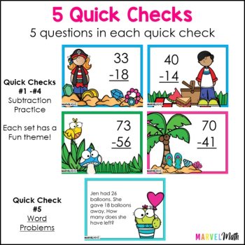 2 Digit Subtraction with Regrouping #11 - Quick Checks - Exit Tickets, image 4