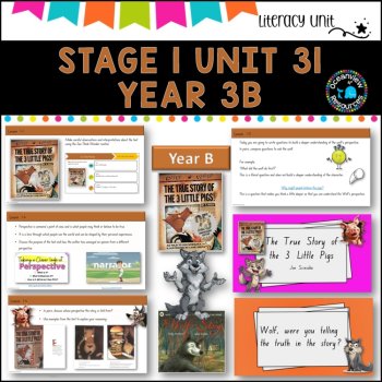 NSW DET Stage 1 English Unit 31 TRUE STORY OF 3 LITTLE PIGS Component B TERM 3B, image 2