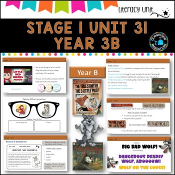 NSW DET Stage 1 English Unit 31 TRUE STORY OF 3 LITTLE PIGS Component B TERM 3B, image 4
