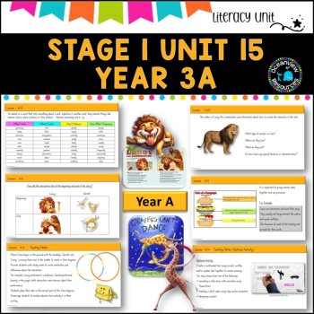 NSW DET Stage 1 English Unit 15 GIRAFFES CAN'T DANCE Component B TERM 3A, image 3
