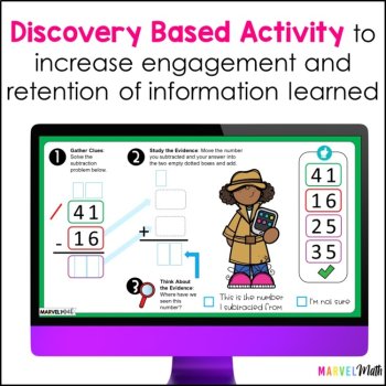2 Digit Subtraction with Regrouping #9 - Google Slides - Relate to Addition, image 4