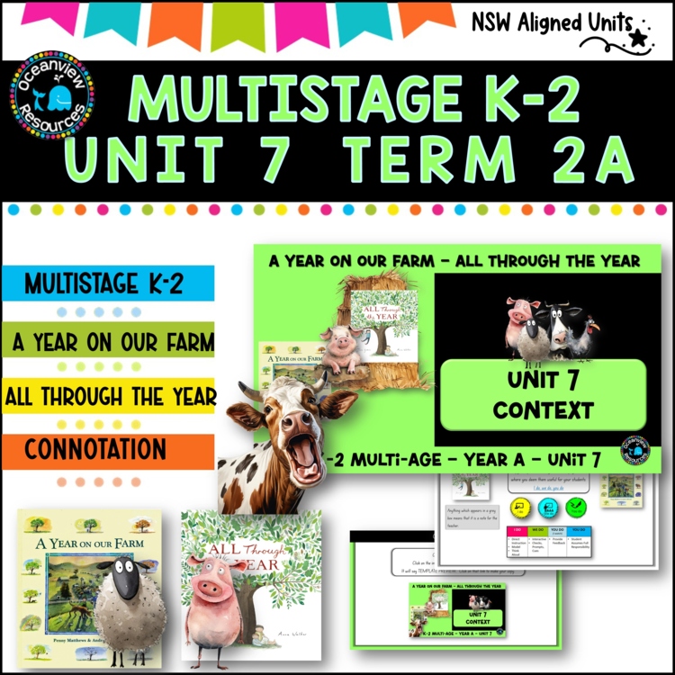 "A YEAR ON THE FARM" NSW Multi Stage K-2 Unit 7 component B ENGLISH TERM 2A