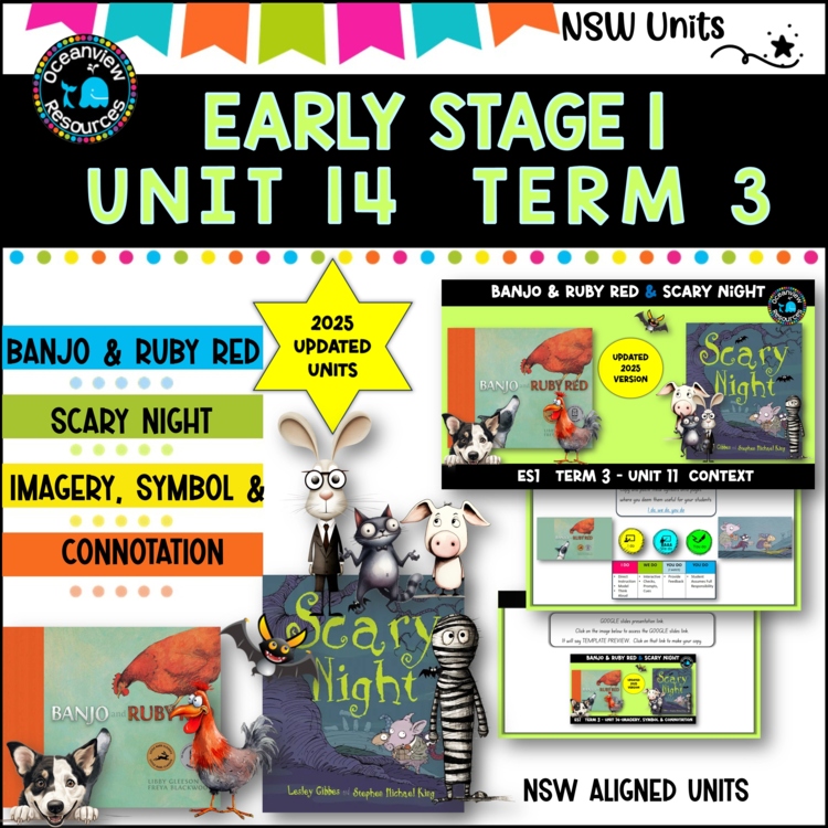 UPDATED, RUBY RED- SCARY NIGHT  Unit 14, unit ES1 Term 3, NSW DET 2022/25