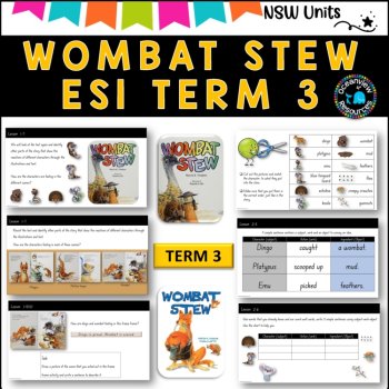 WOMBAT STEW  Unit 11, 2 week unit ES1 Term 3, NSW DET mentor text, image 3