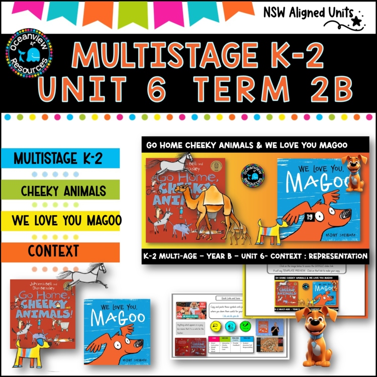 CHEEKY ANIMALS, MAGOO, NSW MultiStage K-2 Unit 6 component B ENGLISH TERM 2B