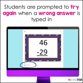 2 Digit Subtraction with Regrouping #7 - Digital Coloring by Code - Google Forms, image 4