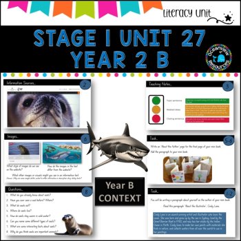 ENGLISH St 1 Unit 27- NSW (YR B) Great White Shark by Clare Saxby Term2B, image 4