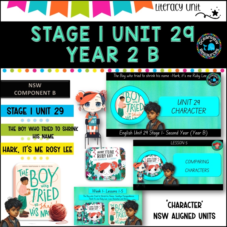 ENGLISH St 1 Unit 29- NSW (YR B)Hark It's me, Rosy Lee, The boy who tried shrink