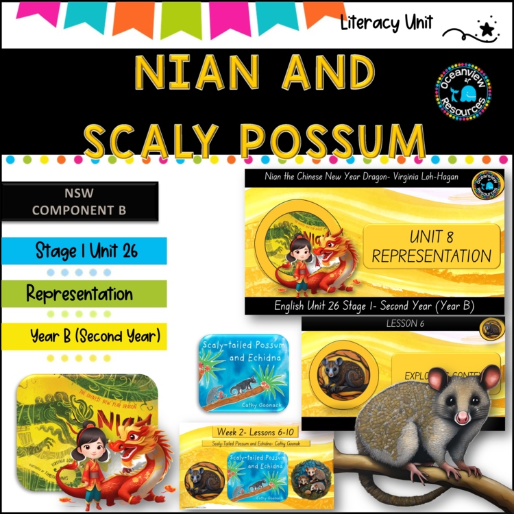 ENGLISH St 1 Unit 26- NSW (YR B)  NIAN THE CHINESE DRAGON and SCALY POSSUM