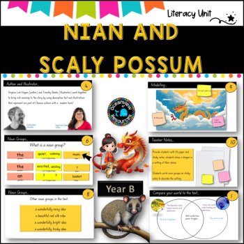 ENGLISH St 1 Unit 26- NSW (YR B)  NIAN THE CHINESE DRAGON and SCALY POSSUM, image 2