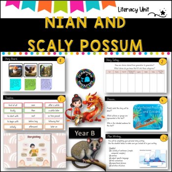 ENGLISH St 1 Unit 26- NSW (YR B)  NIAN THE CHINESE DRAGON and SCALY POSSUM, image 3