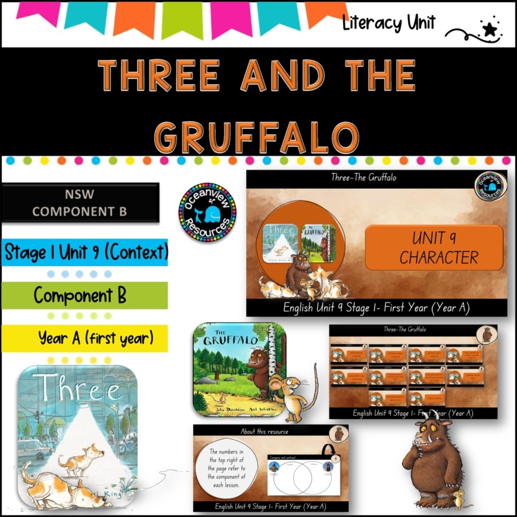 CONTEXT-English St 1 Unit 9- NSW (YR A) Three and The Gruffalo, Term 2