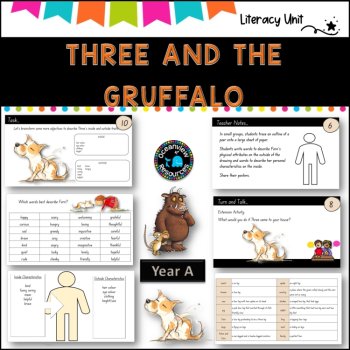 CONTEXT-English St 1 Unit 9- NSW (YR A) Three and The Gruffalo, Term 2, image 3