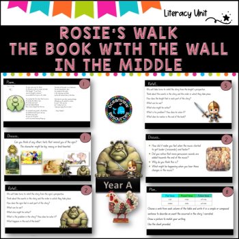 NARRATIVE- English Stage 1 Unit 8- component B  (YEAR A) Rosie, Book with wall, image 3