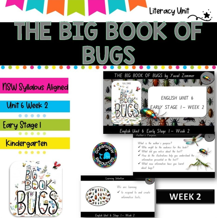 VS 1 2022 THE BIG BOOK OF BUGS -NSW S1 Unit 6 - component B WEEK 2 English