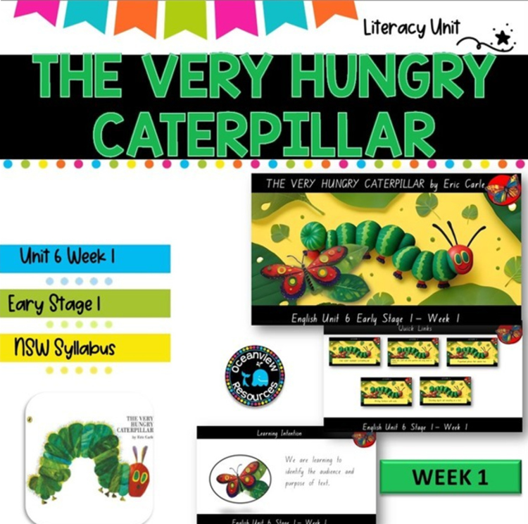 VS 1 THE VERY HUNGRY CATERPILLAR -NSW ES1 Unit 6 - component B WEEK 1 English